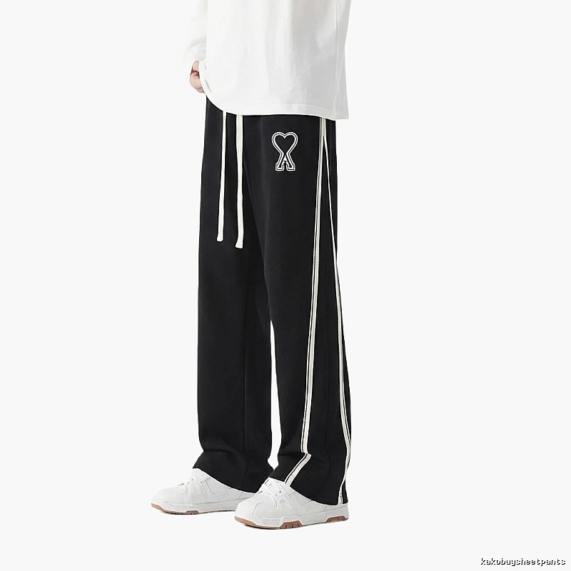 AMI fleece-lined warm black sweatpants
