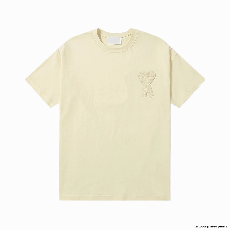 AMI Love Embroidery Simple Style T-shirt