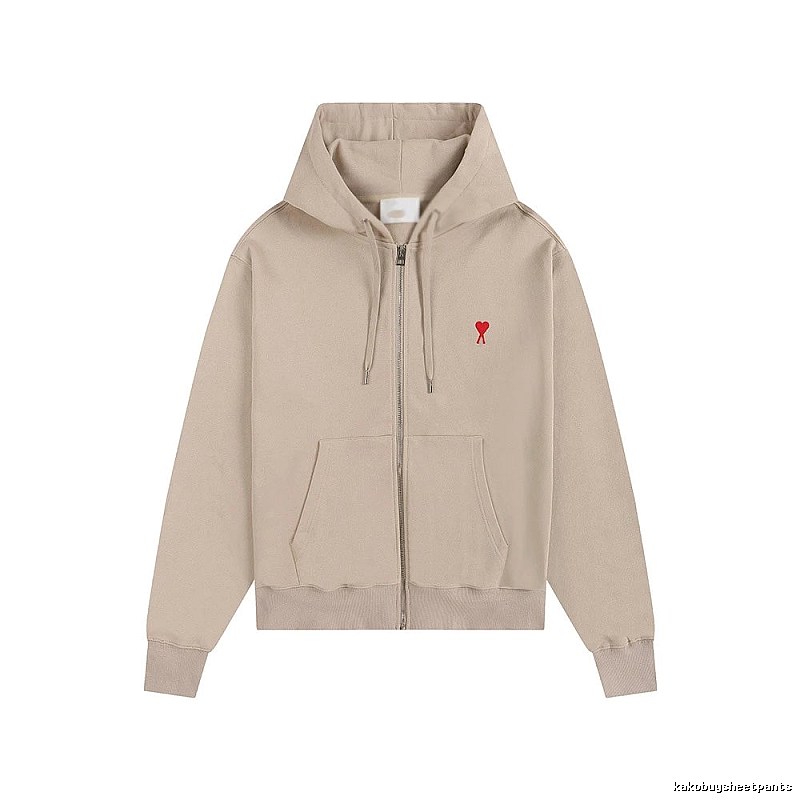 AMI Love Minimalist Style Beige Cardigan