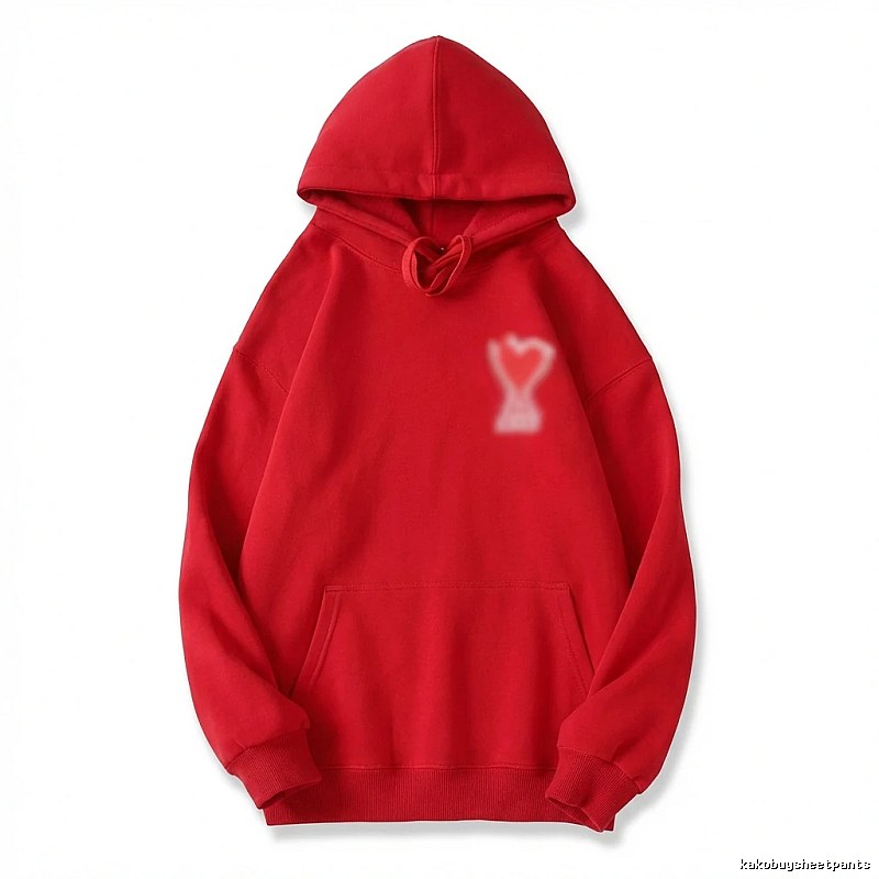 AMI Love Series Red Trendy Brand Hoodie