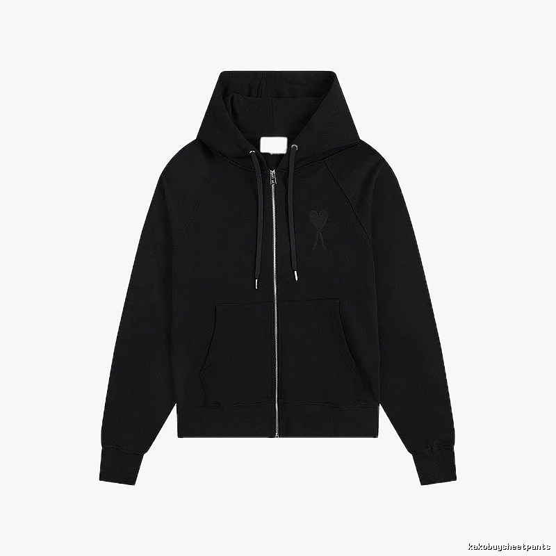 AMI Love Simple Style Black Hoodie
