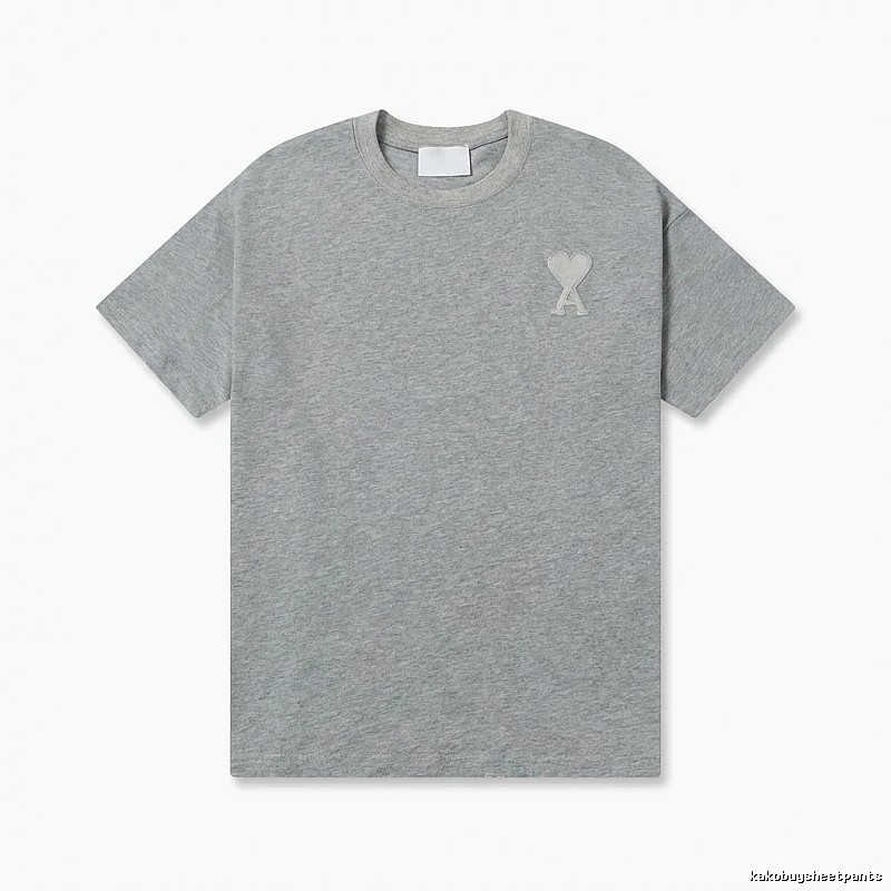 AMI Love Simple Style Gray T-shirt