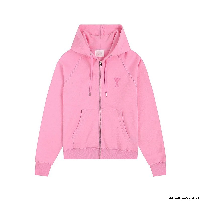 AMI Love Simple Style Pink Coat