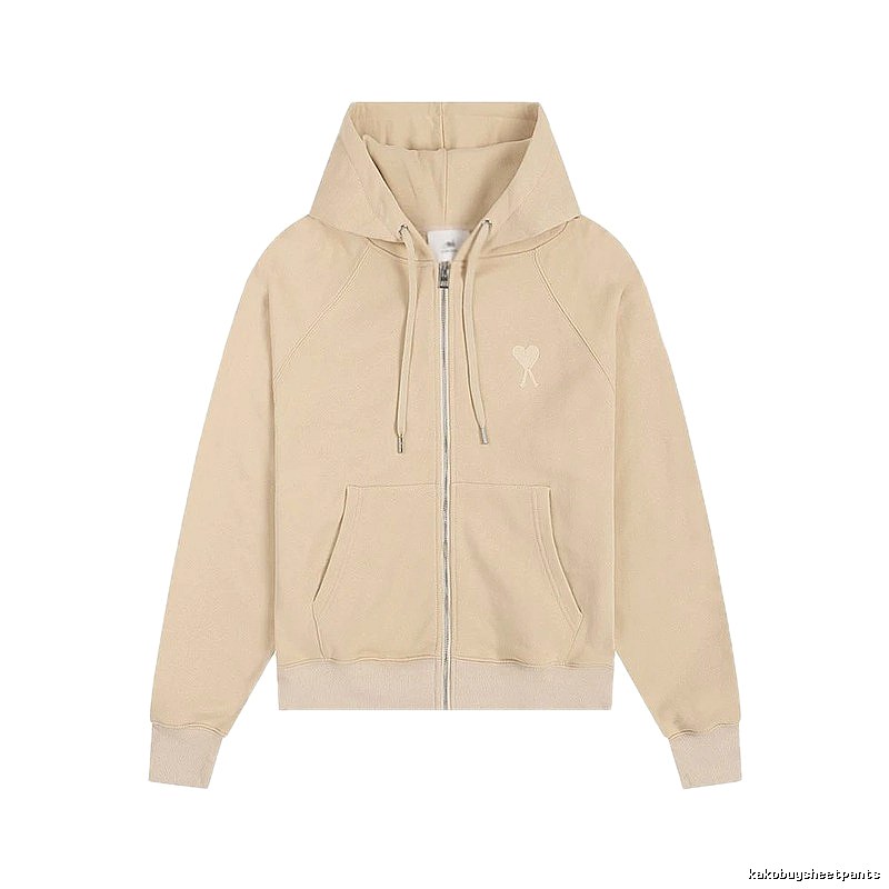 AMI minimalist style beige sweatshirt