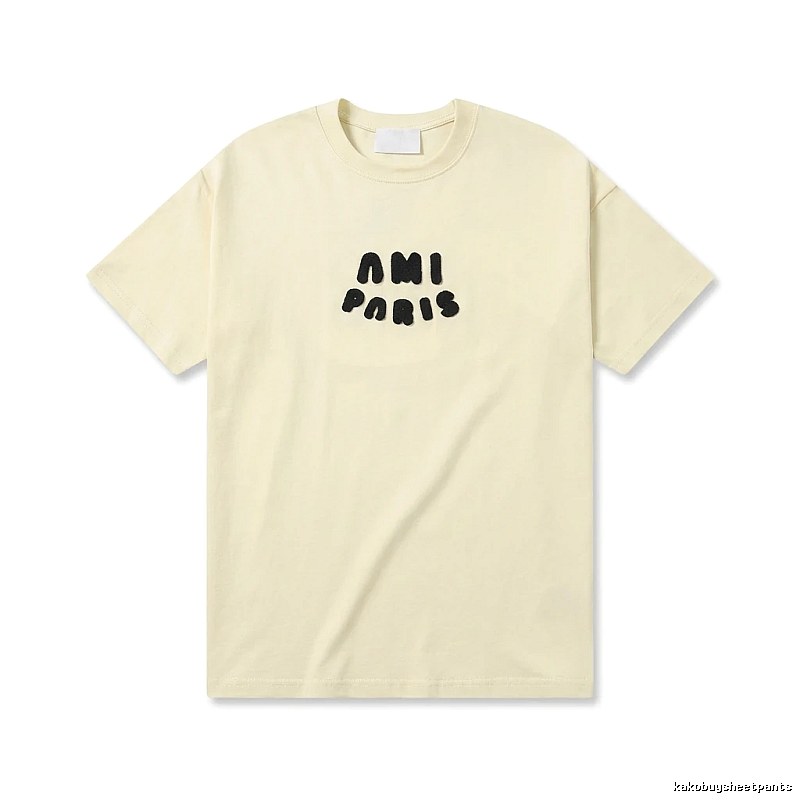 AMI Paris Casual Style Off-White T-shirt
