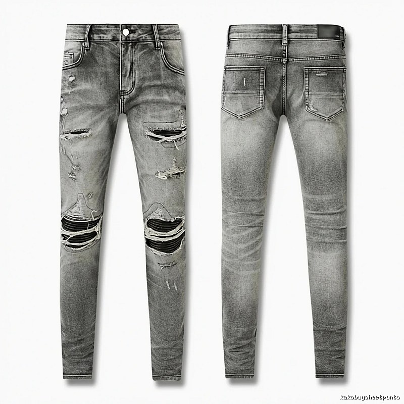 AMI Ripped Trendy Brand Jeans