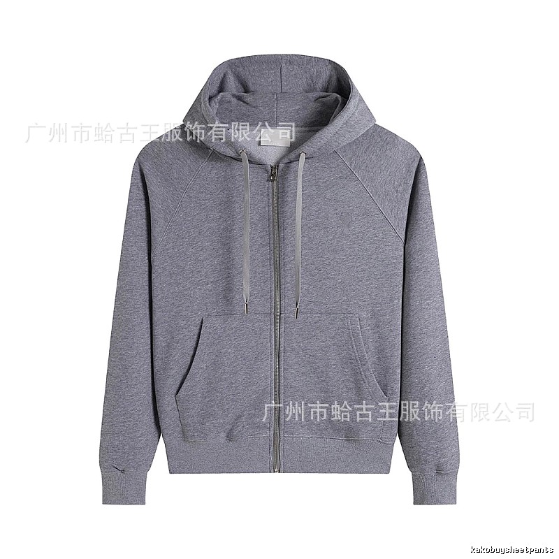 AMI simple and casual style gray hoodie