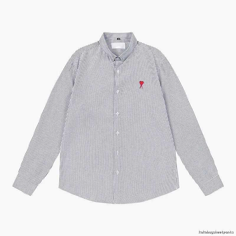 Ami striped minimalist style shirt