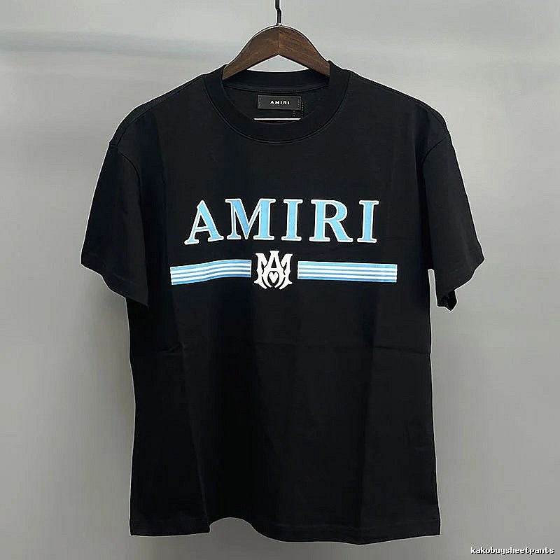 Amiri Black Blue Records Graphic T-Shirt Clean Finish