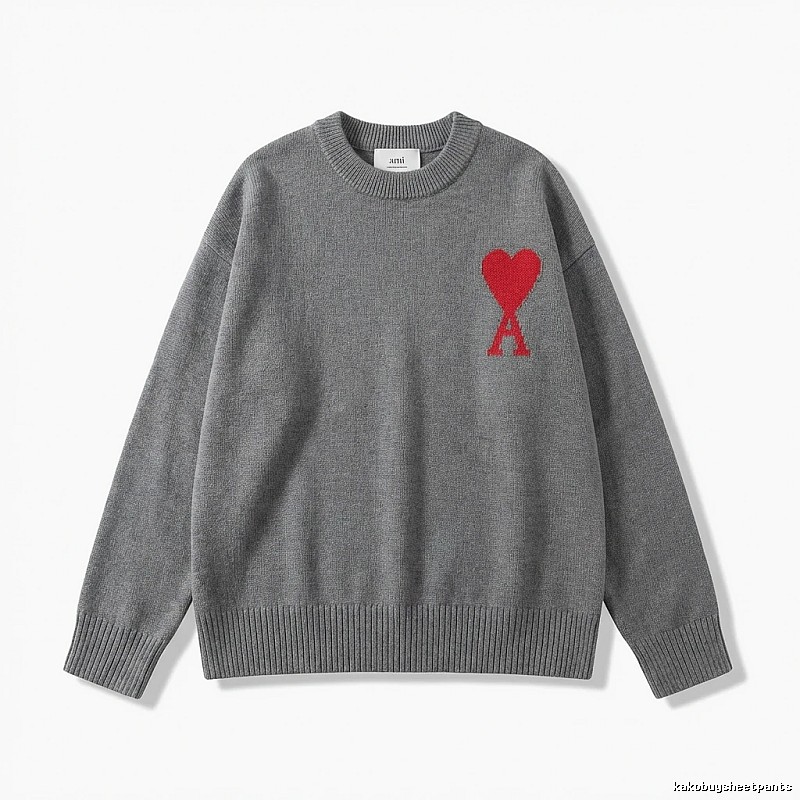 AMIRI Gray Knitwear with Love Heart