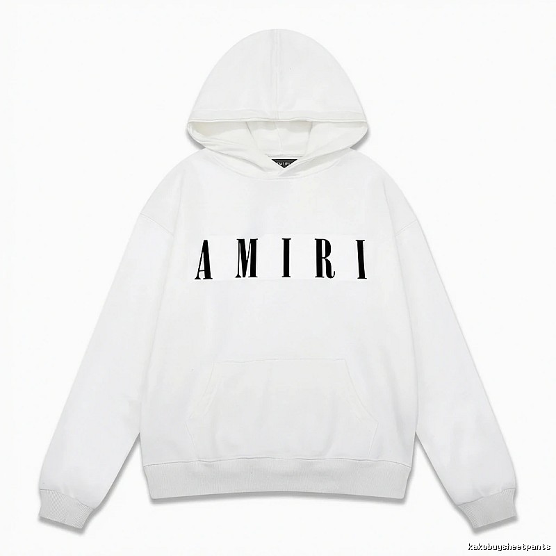AMIRI minimalist style white hoodie