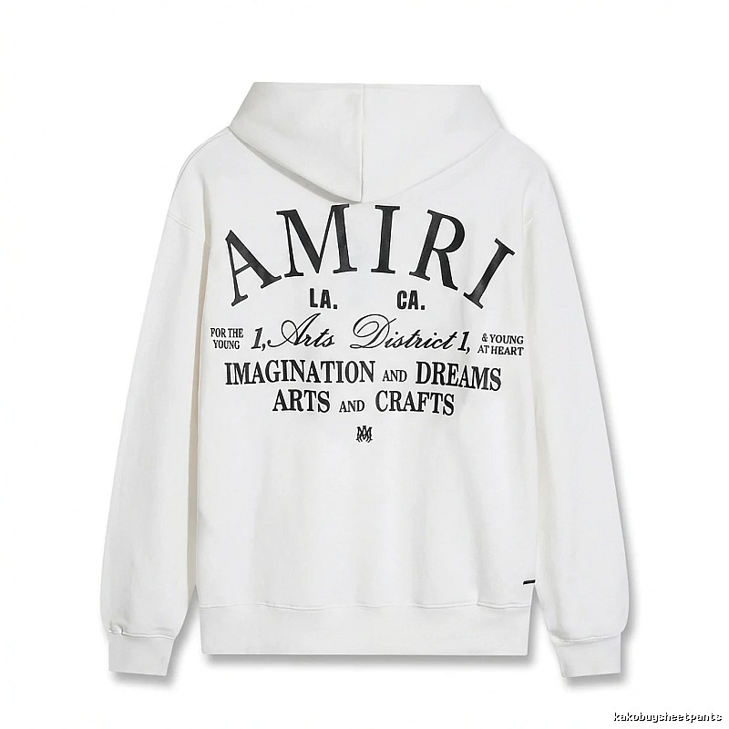 AMIRI Printed Casual Style White Hoodie