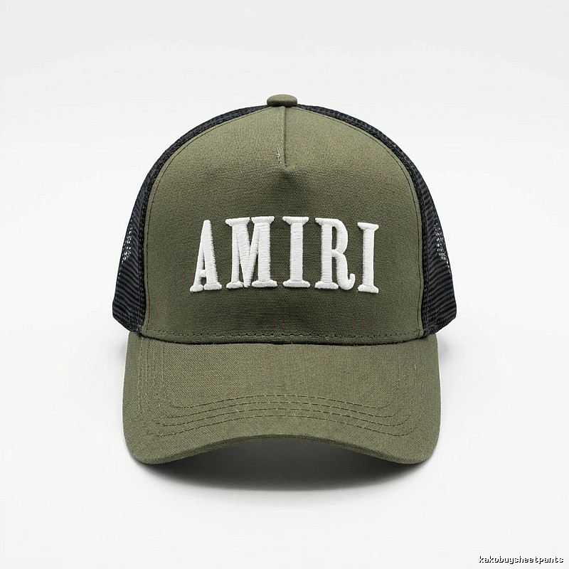 AMIRI Retro Style Olive Green Hat
