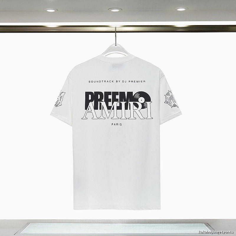Amiri Sport Graphic T-shirt White Blue Amiri for Warm Weather