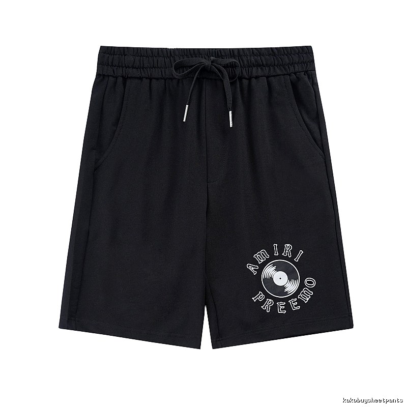 Amiri Travel Logo shorts Black Casual Amiri with Modern Look