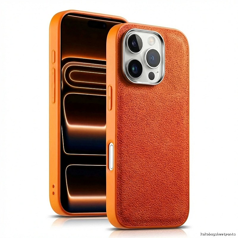 Apple iPhone retro-style orange phone case