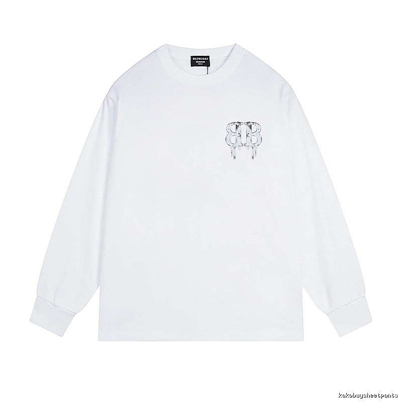 Balenciaga BB-style white sweatshirt