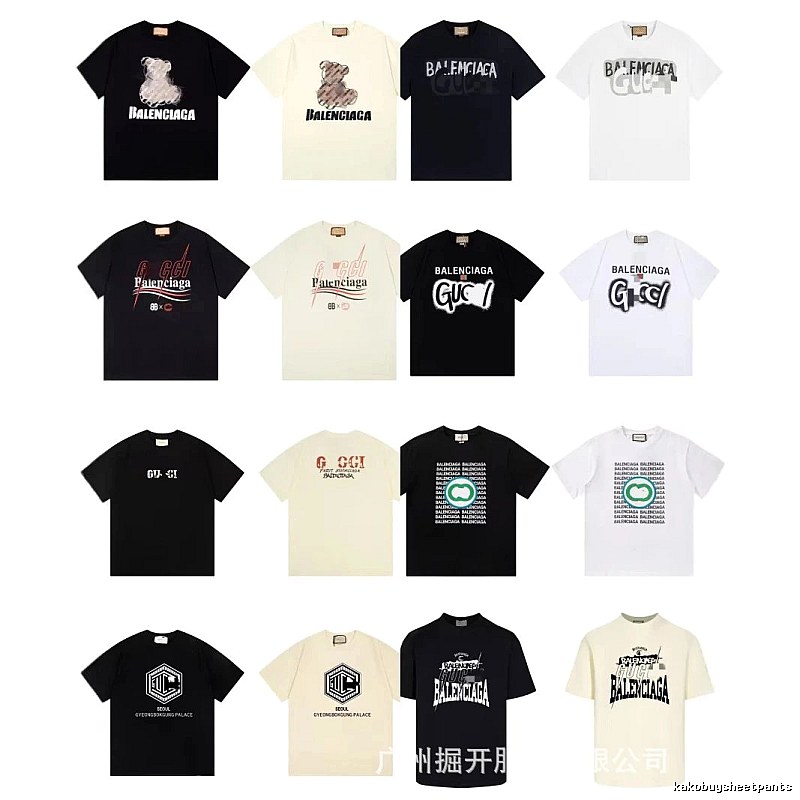 Balenciaga Co-branded Trendy Street Style Multi-color Short-sleeve T-shirt