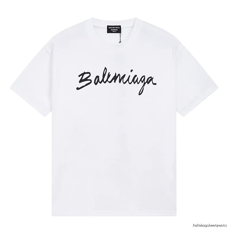 Balenciaga Handwritten Signature Casual White T-shirt