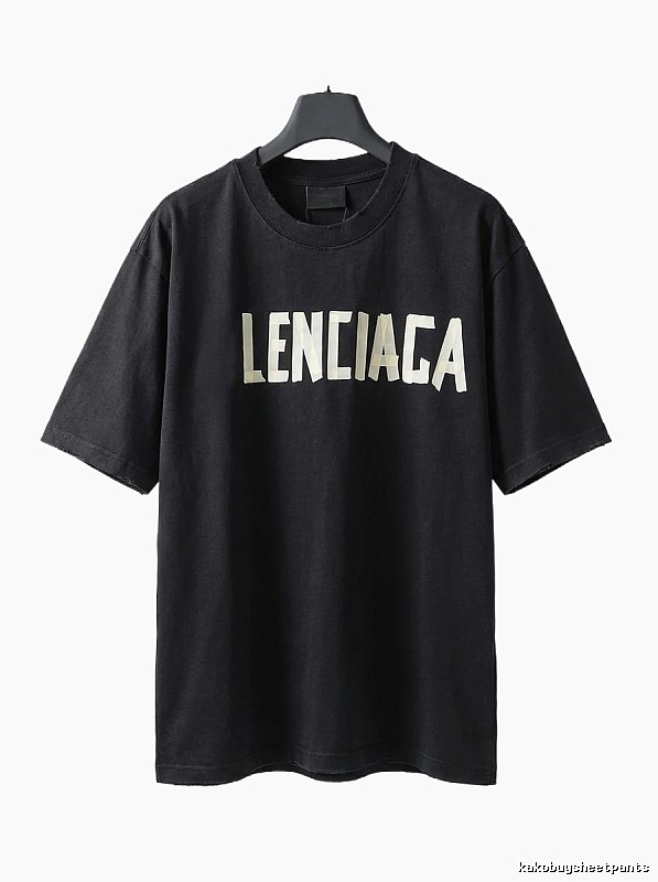 Balenciaga letter-style black T-shirt