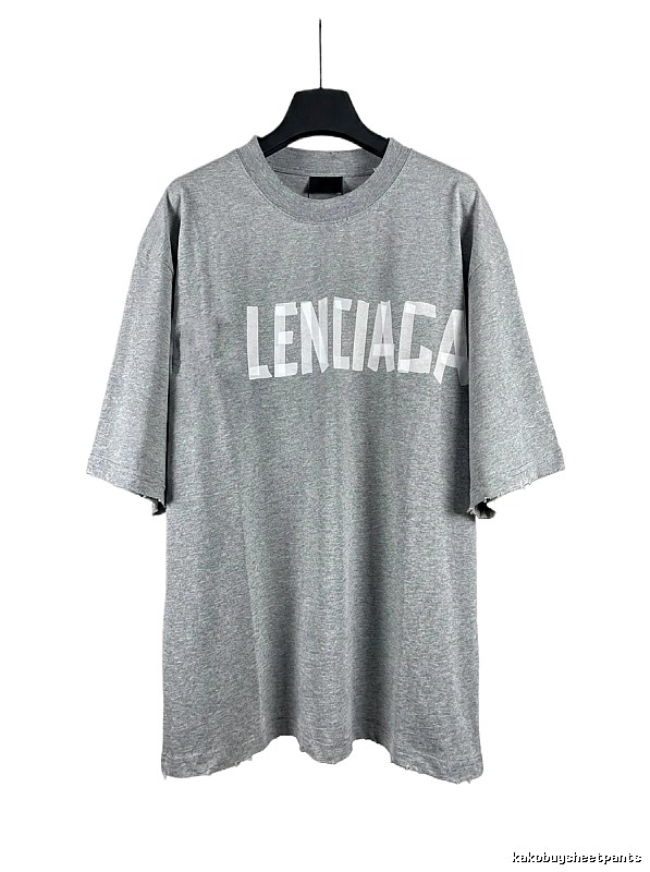 Balenciaga letter-style gray T-shirt