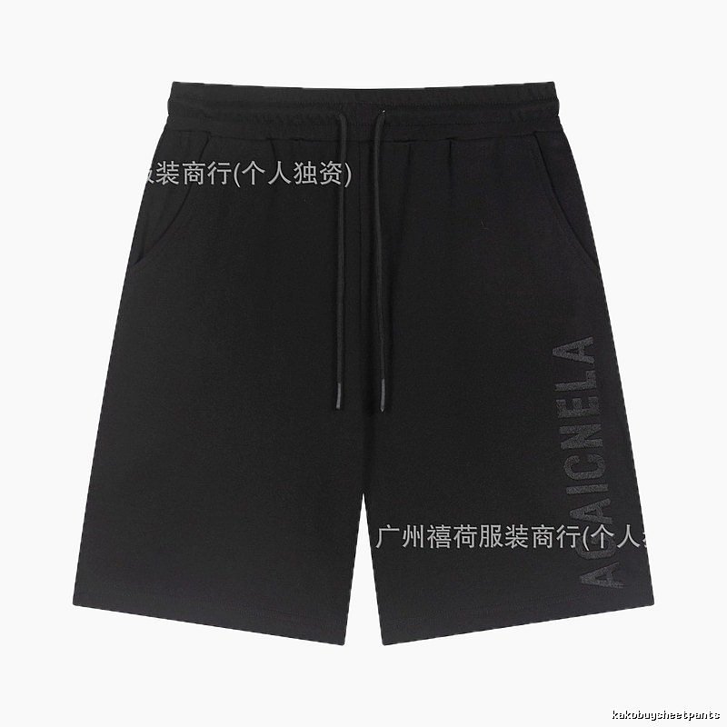 Balenciaga minimalist style black shorts