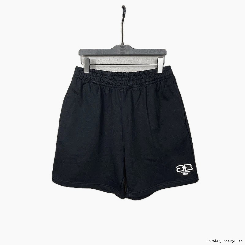 Balenciaga minimalist style black shorts