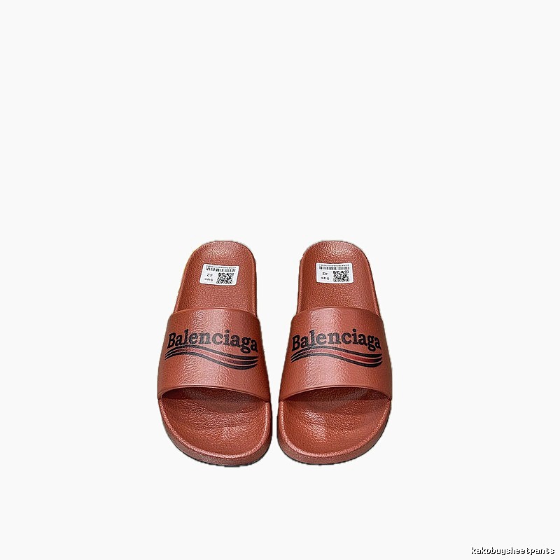 Balenciaga Printed Casual Red-Brown Slippers