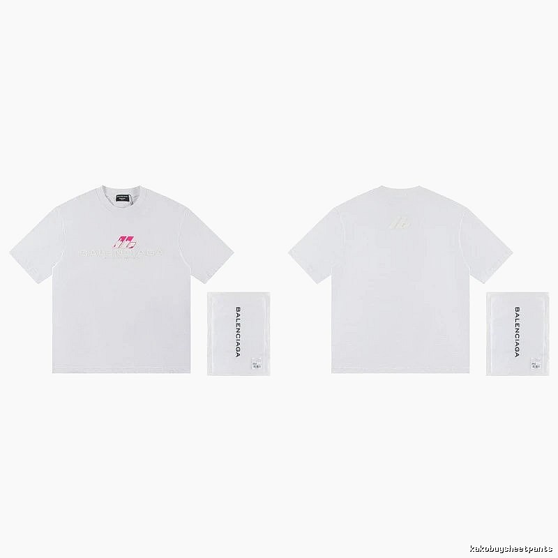 Balenciaga Printed Streetwear-style White T-Shirt