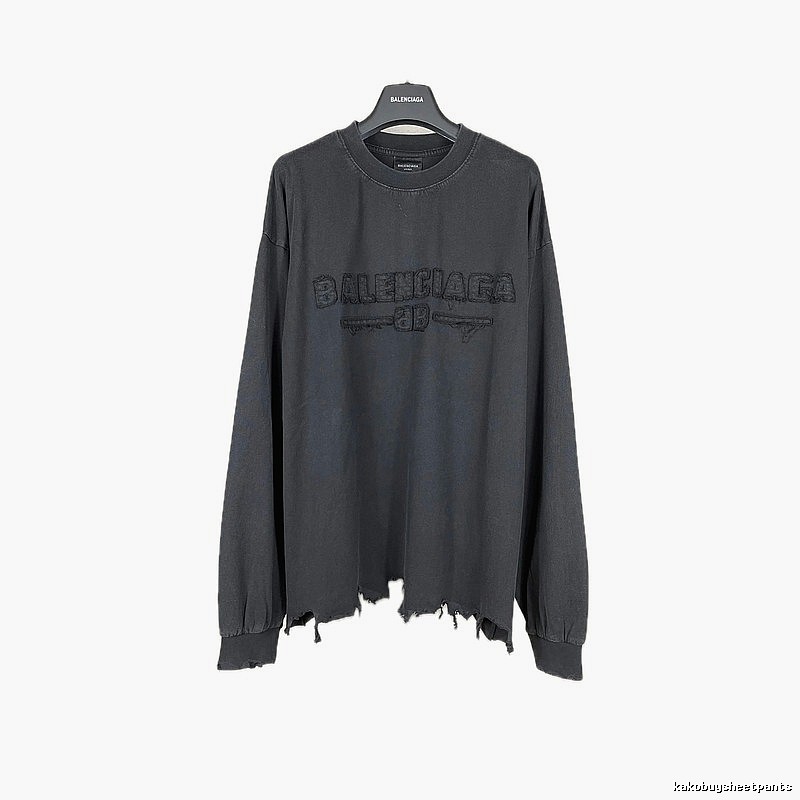 Balenciaga retro ripped black T-shirt
