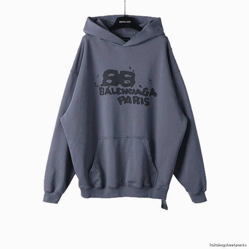 Balenciaga retro-style grey hoodie