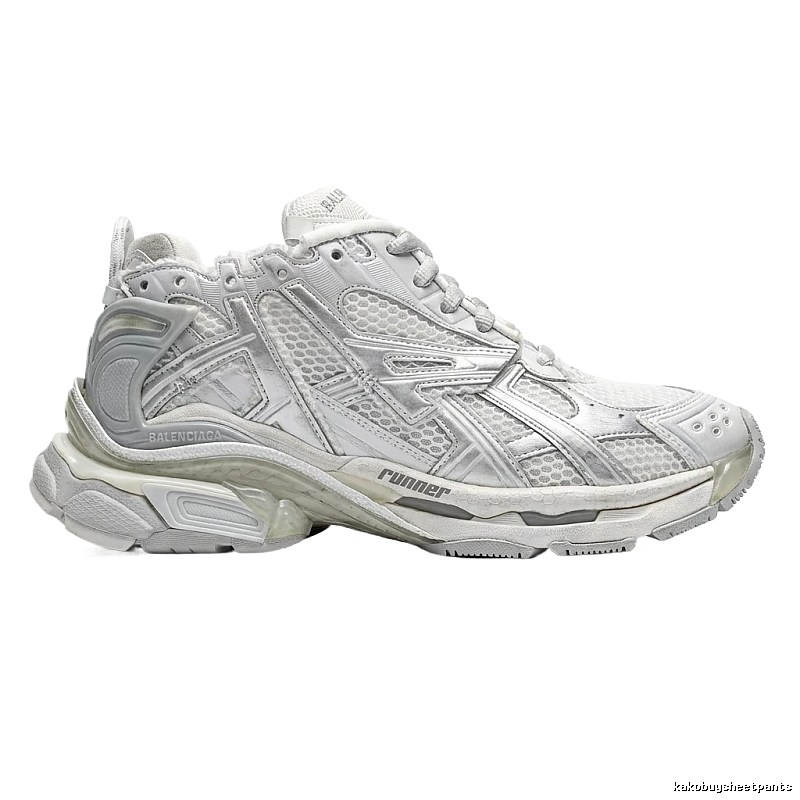 Balenciaga Retro Style White and Grey Sneakers