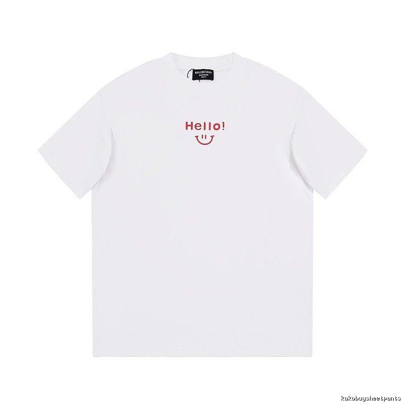 Balenciaga Smile Collection Minimalist Style White T-shirt