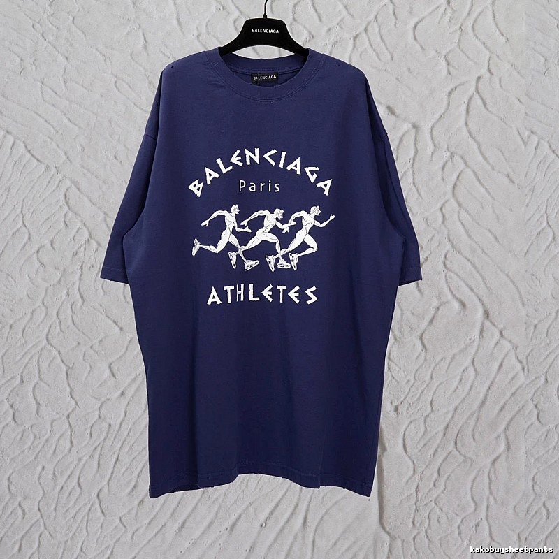 Balenciaga sporty navy blue T-shirt