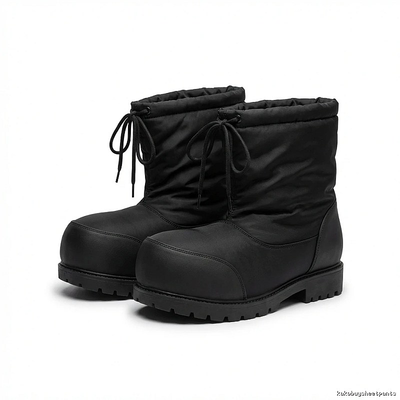 Balenciaga thick-soled warm black boots