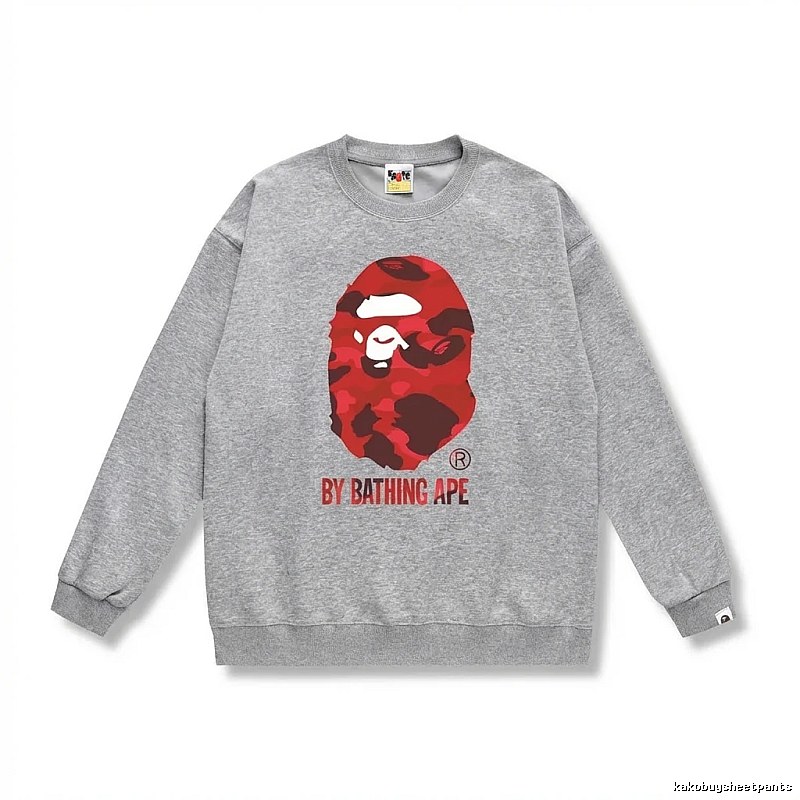 Bape Ape Head Camouflage Style Grey Sweatshirt
