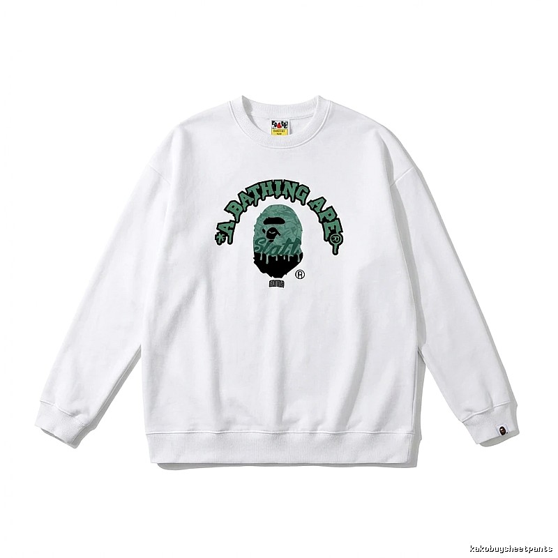 Bape Ape Head Cool White Sweatshirt