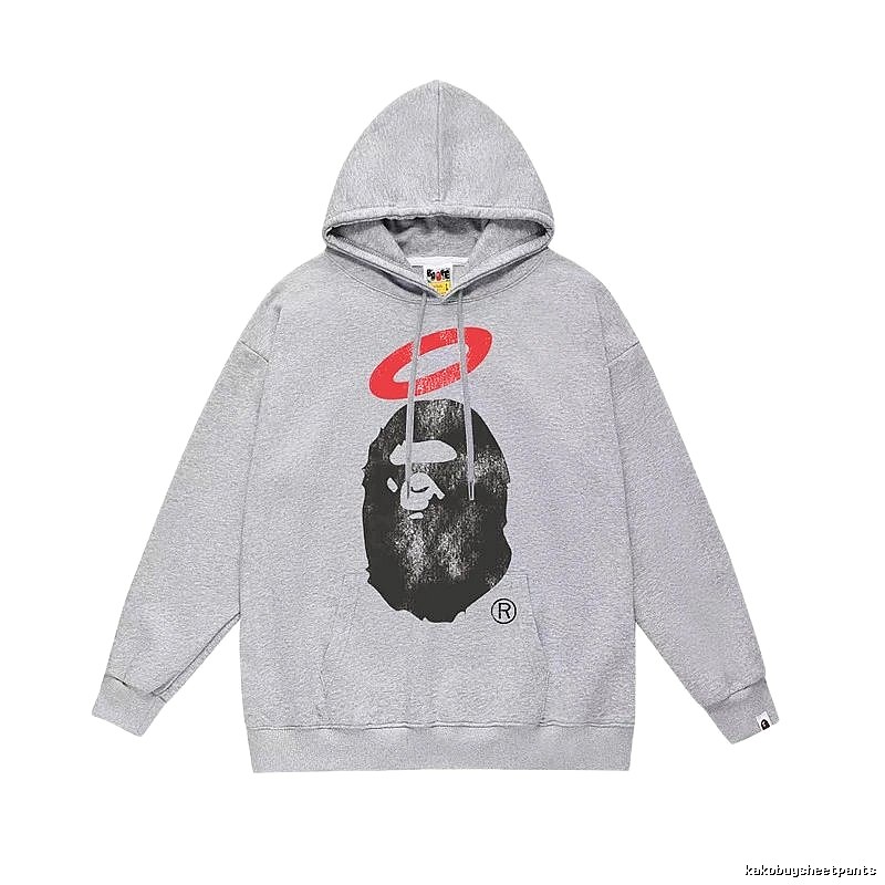 Bape Ape Head Grey Hoodie
