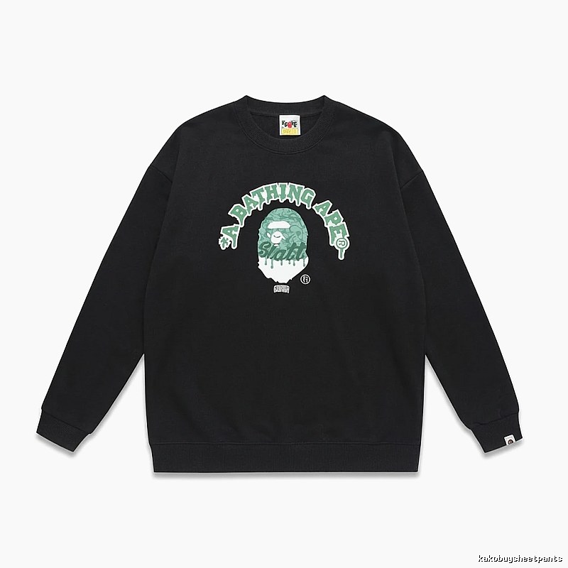 Bape Ape Head Trendy Cool Black Sweatshirt