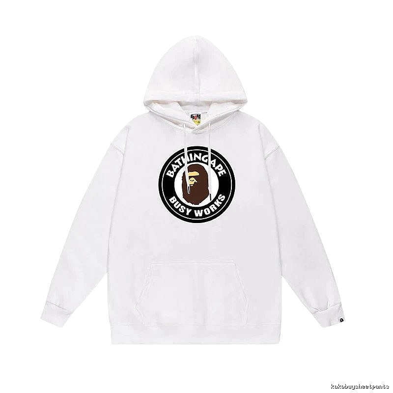 Bape Black Label Casual Style White Hoodie