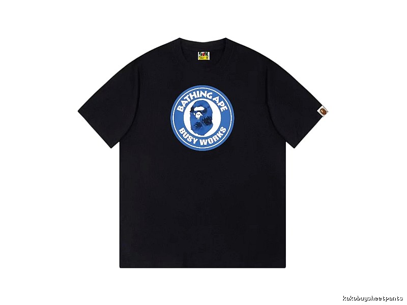 Bape Blue Label Trendy Cool Black T-shirt
