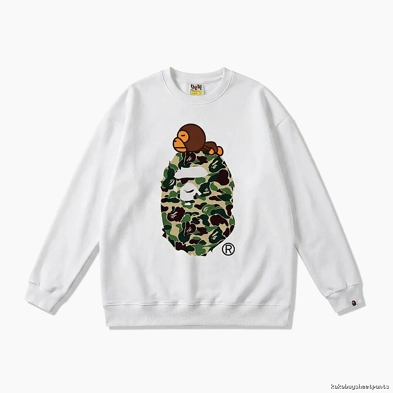 Bape camouflage style white sweatshirt