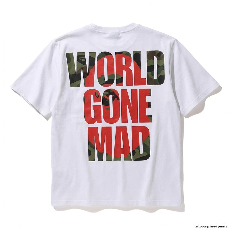Bape camouflage style white T-shirt