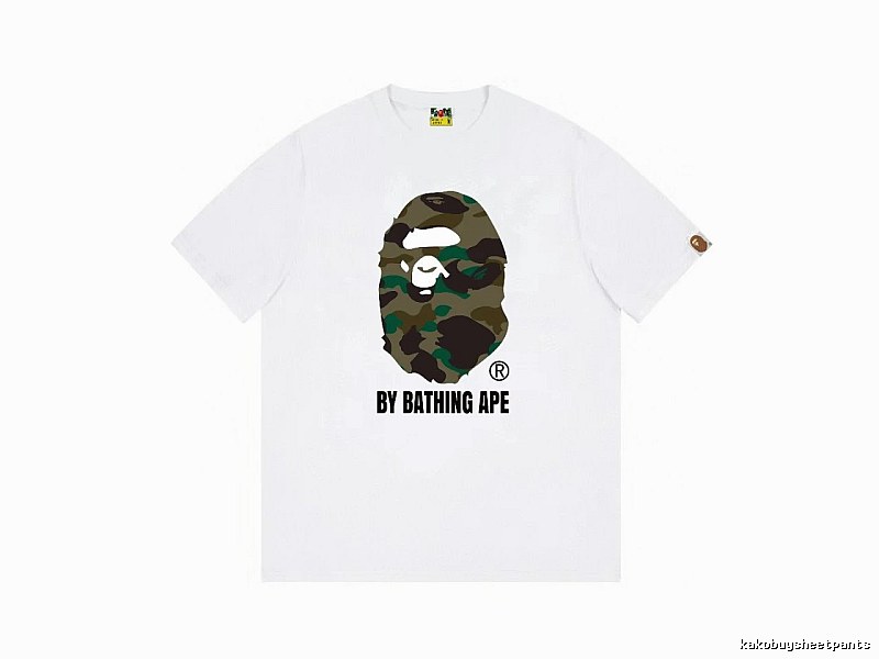 Bape camouflage-style white T-shirt