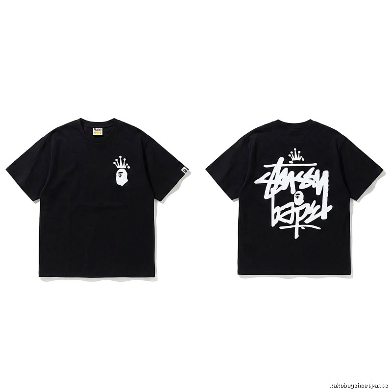 Bape Crown Graffiti Style Short-Sleeve Shirt