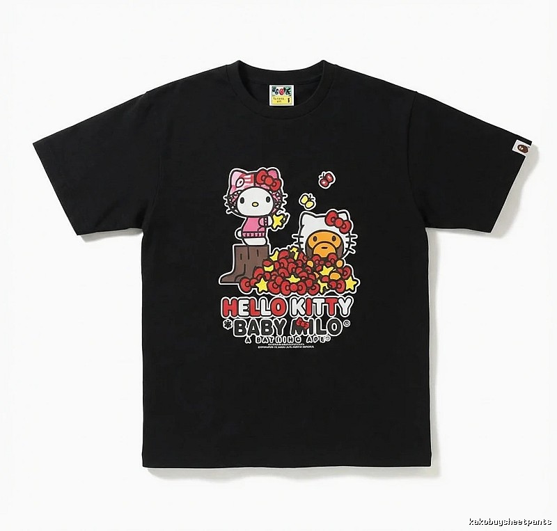 Bape Hello Kitty Co-branded Black T-shirt
