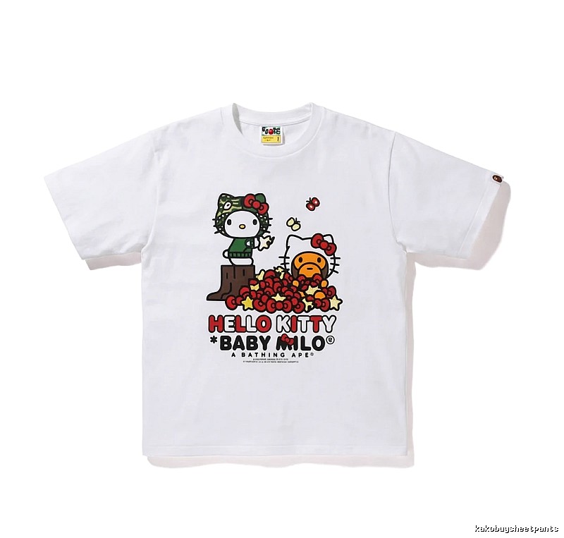 Bape Hello Kitty Co-branded White T-shirt