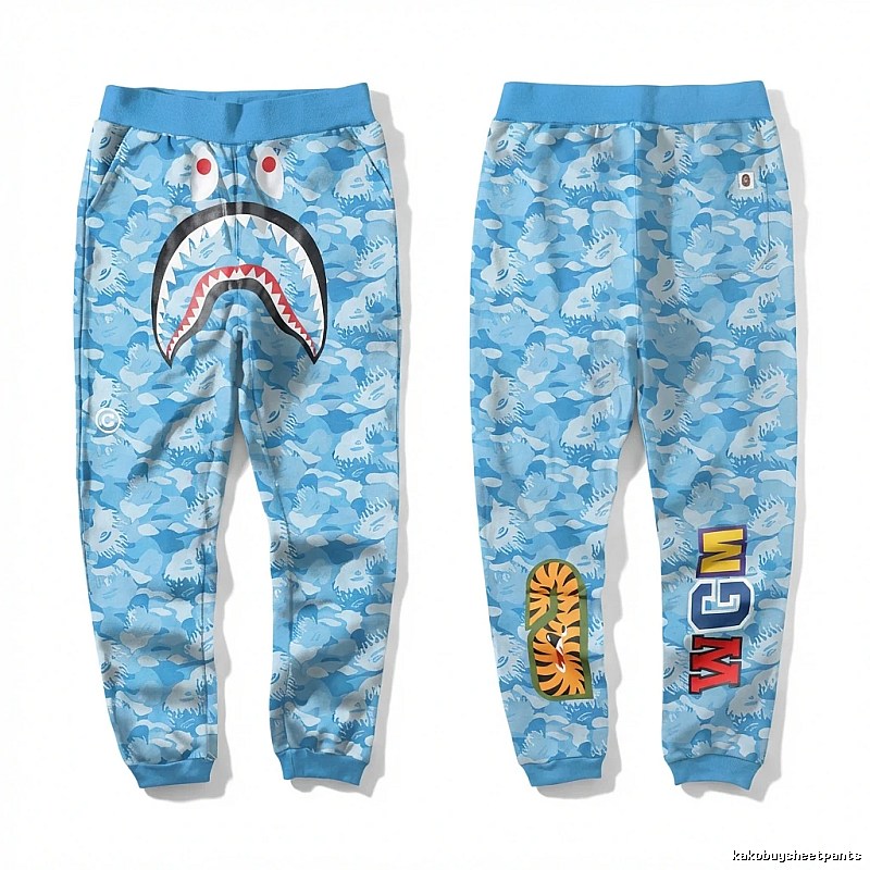 Bape Shark Camouflage Style Sweatpants