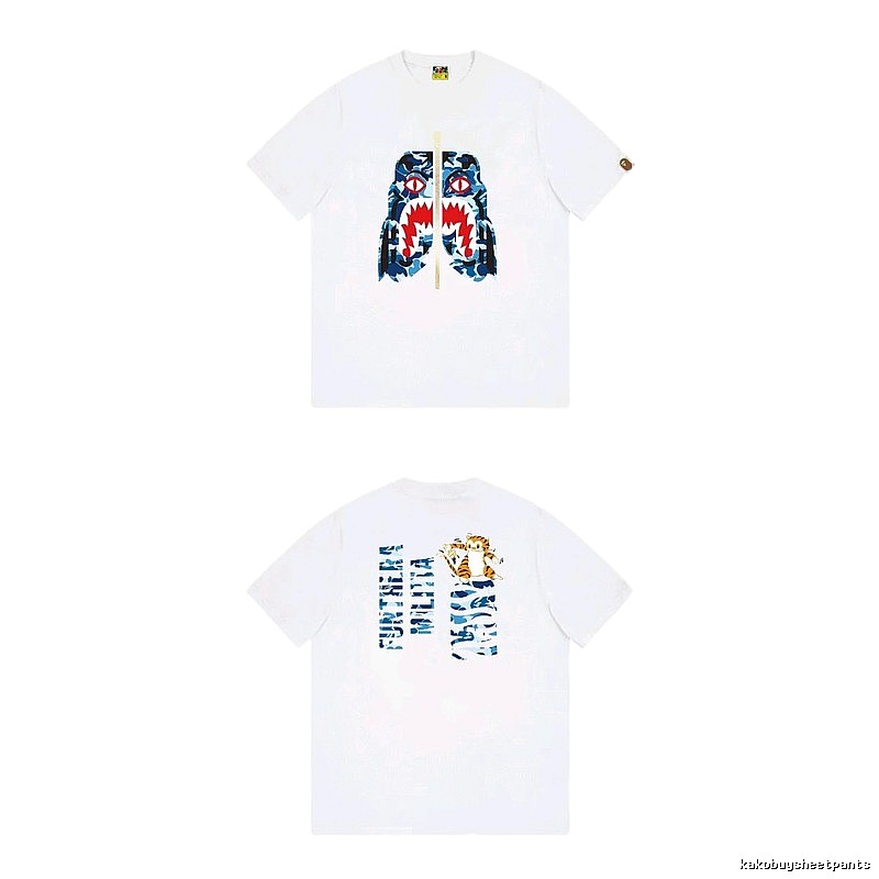 Bape Shark Print White T-shirt
