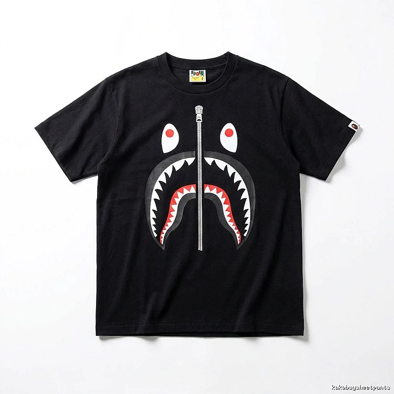 Bape Shark series black short-sleeved shirt